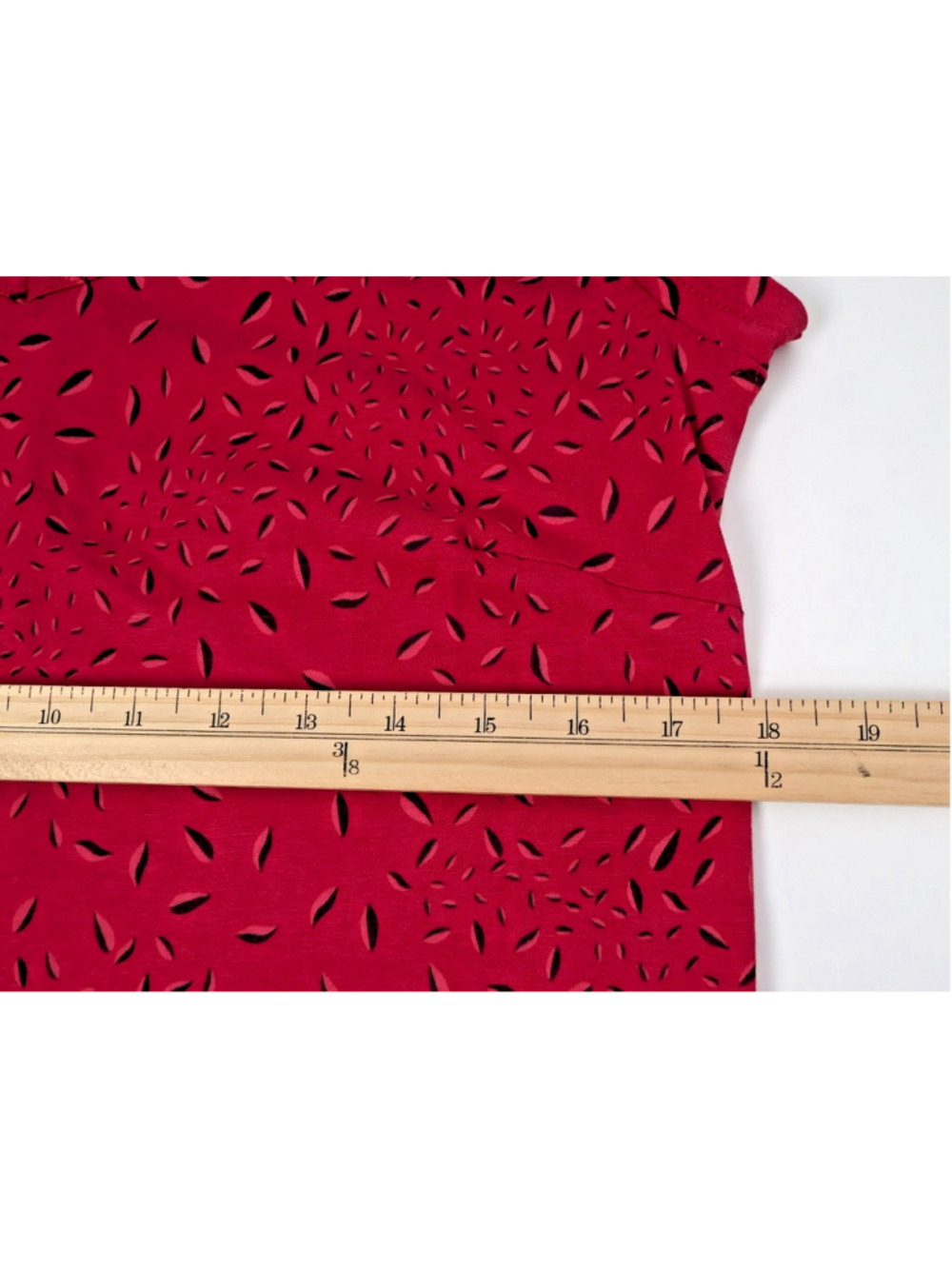 Toad and Co Muse Midi Dress Dark Pink Sz L Ruched Leaf Print Gorpcore Travel - Picture 11 of 12